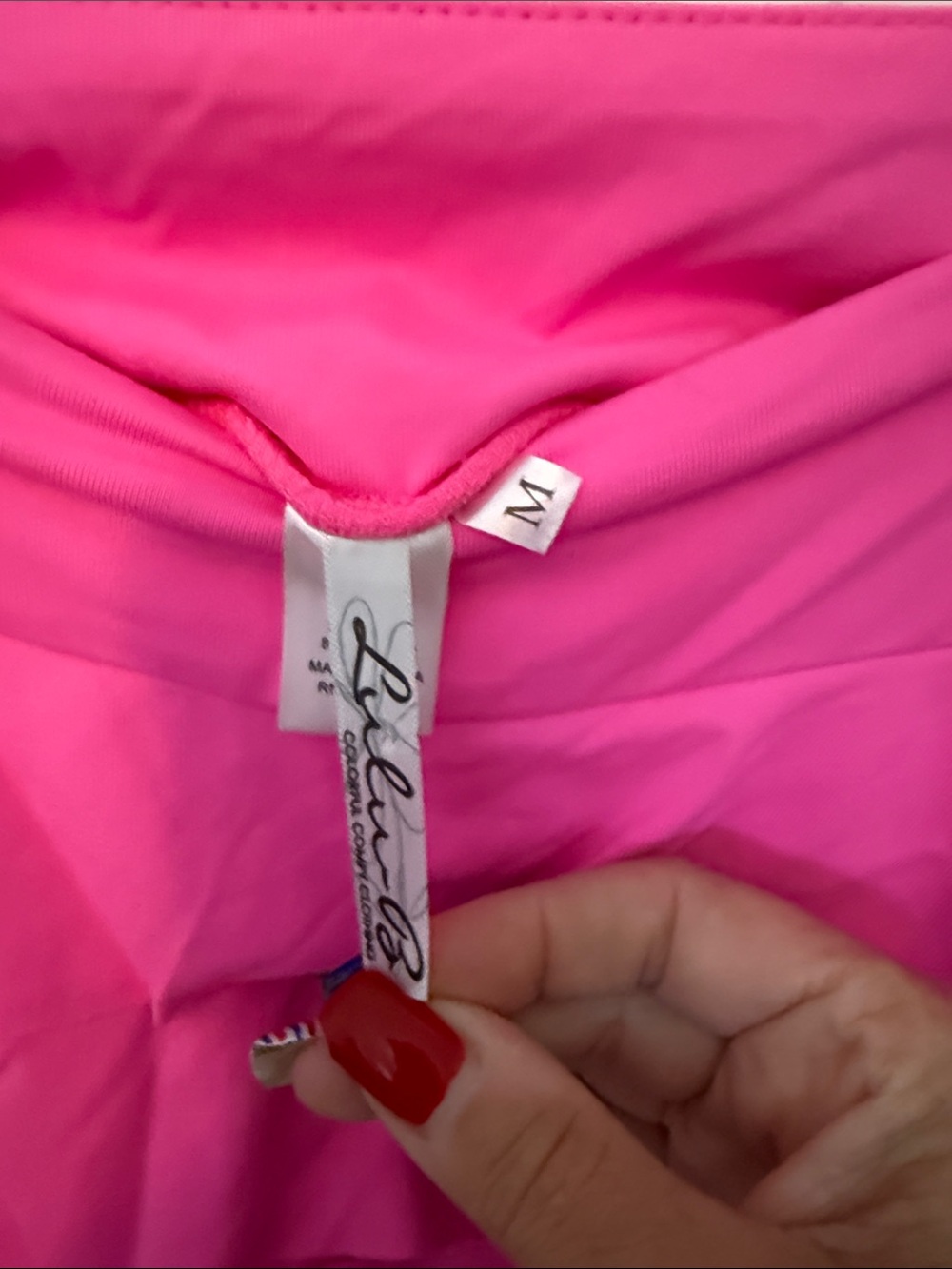 Lulu-B Sz M Hot Pink Layered Ruffle Skort B928 - Picture 2 of 5